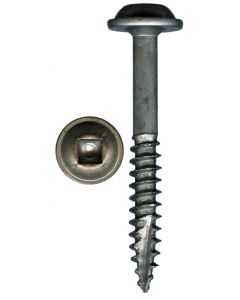# 7-18 X 1 1/4" Square Drive, Round Washer Head, Fine Thread, Type 17 Point, Plain Steel Finish Screws Sold In Box 1000