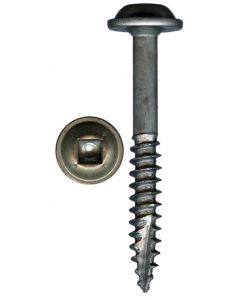 # 7-18 X 1 1/4" Square Drive, Round Washer Head, Fine Thread, Type 17 Point, Plain Steel Finish Screws Sold In Box 1000