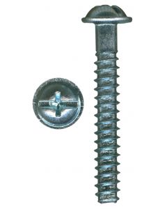 # 12-14 X 1 3/4" Phillips/Slotted Round Washer Head Self Tapping Type B SMS Zinc Plated Screws  Sold In Box 50