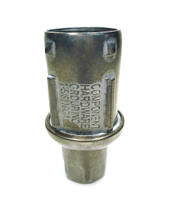 A10-0851 1-1/2" Hex Stainless Steel Clad 2000 lb Leg Foot Insert
