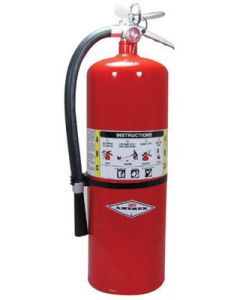 Amerex® 20 Pound Stored Pressure ABC Dry Chemical 10A:120B:C Multi-Purpose Fire Extinguisher For Class A, B And C Fires With Anodized Aluminum Valve, Wall Bracket, Hose And Nozzle