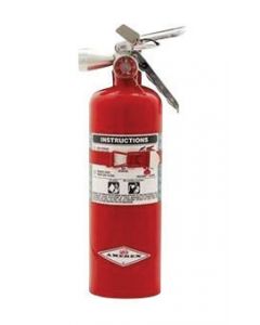 Amerex® 5 Pound Halotron® I 5-B:C Steel Fire Extinguisher For Class B And C Fires With Anodized Aluminum Valve, Vehicle/Marine Bracket And Nozzle