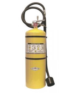 Amerex® 30 Pound Stored Pressure Sodium Chloride Dry Powder Fire Extinguisher For Class D Fires With Chrome Plated Brass Valve, Wall Bracket, Hose, Horn And Wand Applicator