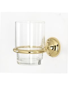 Polished Brass  Tumbler with Holder by Alno - A6670-PB