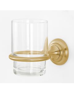 Satin Brass  Tumbler with Holder by Alno - A6770-SB