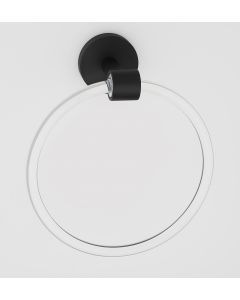 Matte Black 6" [152.50MM] Towel Ring by Alno - A7240-MB