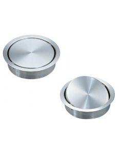 5-3/4" 304 Stainless Steel Round Horizontal Trash Grommet with Soft Self-Closing Lid - AD-DH015-HL