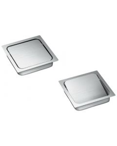 5-3/4" 304 Stainless Steel Square Horizontal Trash Grommet with  Soft Self-closing Lid - AD-KH015-HL