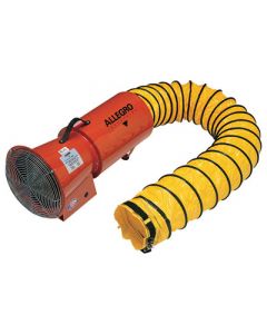 Allegro® 36" X 13 5/8" X 15" 1150 cfm 1/4 hp 12 VDC 22 A Motor Cold Rolled Steel Axial Blower With Storage Canister And 8" X 25' Duct