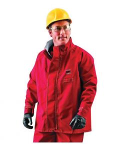 Ansell 2X Red 30" Sawyer-Tower CPC Polyester Trilaminate Gore® Fabric Chemical Protection Jacket