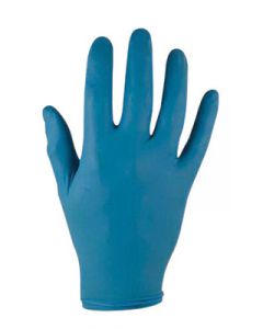 Ansell X-Large Blue 9 1/2" TNT® Blue 5 mil Nitrile Ambidextrous Powder-Free Disposable Gloves With Textured Finger Tip Finish And Rolled Beaded Cuff