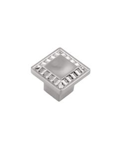 Satin Nickel 1" Square Knob - Bijou Astoria Collection by Belwith-Keeler - B056407-SN