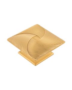 Brushed Golden Brass 3-1/2" Square Knob - Bijou Tempest Collection by Belwith-Keeler - B057801-BGB
