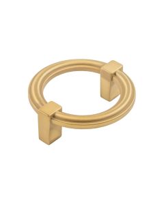 Brushed Golden Brass 2-1/4" Ring Pull - Bijou Odette Collection by Belwith-Keeler - B075393-BGB