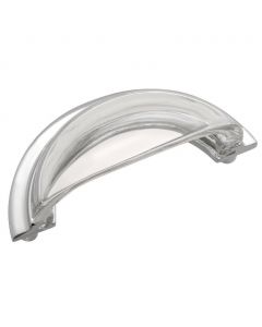 Glass with Chrome 3" Cup Pull, Luster by Belwith Keeler - B076574-GLCH