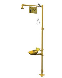 Bradley® Drench Combination Shower And Eye Wash Station With Plastic Shower Head And Bowl
