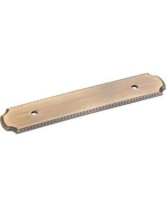 Antique Brushed Satin Brass 6" [152.50MM] Backplate for Pull by Jeffrey Alexander sold in Each - B812-96R-ABSB