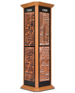 Hickory 8 Board Rotating Floor Display Tower
