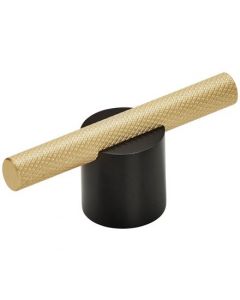 Matte Black/Matte Gold 16mm T-Bar Pull - Transcendent by Amerock - 741416MBMG