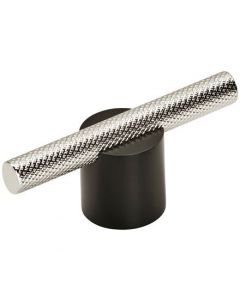 Matte Black/Polished Nickel 16mm T-Bar Pull - Transcendent by Amerock - 741416MBPN