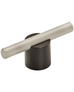 Matte Black/Silver Champagne 16mm T-Bar Pull - Transcendent by Amerock - 741416MBSC