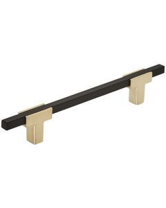 Brushed Gold/Matte Black 128MM Pull, Urbanite by Amerock - BP778128BGLMB