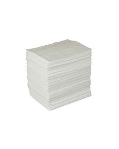 Radnor® 15"  X 17" Light Weight Oil Sorbent Pads Perforated At 7 1/2"