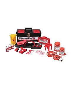 Brady® Black, Red And Yellow Personal Valve And Electrical Lockout Kit Includes (9) Lockouts, (3) Group Lockout Hasps, (3) Heavy Duty Lockout Tags, (1) Medium Lockout Toolbox And (3) Keyed Alike Safety Padlocks