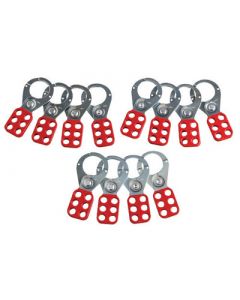 Brady® Red Vinyl Coated High Tensile Steel Lockout Hasp With 1 1/2" Jaw