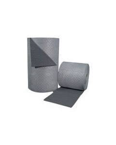 Brady® 15" X 150' SPC™ Gray 2-Ply Meltblown Polypropylene Dimpled Heavy Weight High Traffic Sorbent Roll, Perforated Every 18"