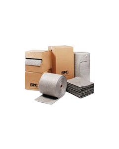 Brady® 30" X 30" SPC™ MRO Plus™ Gray 3-Ply Meltblown Polypropylene Dimpled Perforated Jumbo Size Heavy Weight Sorbent Pad (100 Per Case)