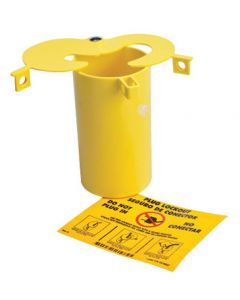 Brady® Yellow 3" X 5 1/2" Thermoplastic Prinzing 3-In-1 Plug Lockout With (2) Sliding Top Lids