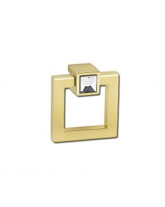 Crystal On Unlacquered Brass Large Convertibles Ring Pull Mount by Alno sold in Each - C2671-PB/NL