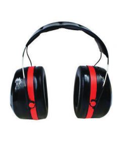 3M™ Peltor™ Optime™ 105 Black And Red ABS Over-The-Head Hearing Conservation Earmuffs With Liquid/Foam Earmuff Cushions