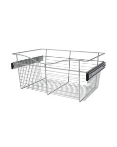 Pull-Out Closet Basket, 24W x 16D x 11H Chrome CB-241611CR-1