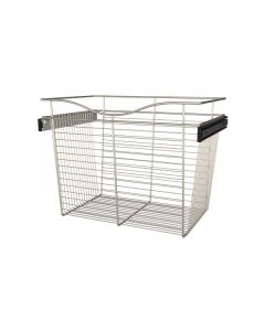 Pull-Out Closet Basket, 24W x 16D x 18H Satin Nickel CB-241618SN-1