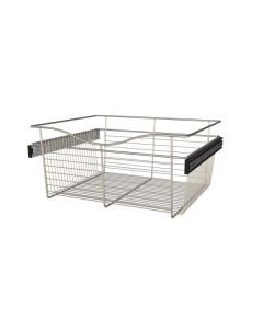 Pull-Out Closet Basket, 24W x 20D x 11H Satin Nickel CB-242011SN-1