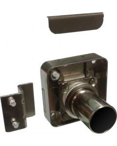 Cyber Lock 22mm Double Bolt Square Lock Nickel Finish (Core and Key Sold Separately)
