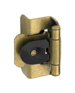 Antique Brass Double Demountable 1/2" Overlay Hinge by Amerock sold as Pair, SKU: CMR8704AE