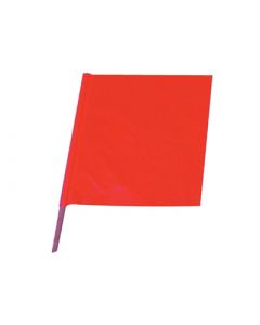 Cortina Safety Products 18" X 18" Red And Orange Heavy Duty Vinyl Handheld Warning Flag With 24" Wood Dowel Handle
