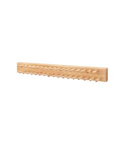20" Maple Tie Rack (Natural) - Side Mount CWSTR-20-1