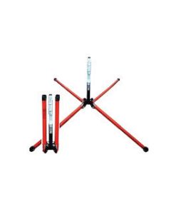 Dicke Safety Products 12" H Sign 22" Leg Black And Orange Powder Coated Steel Leg DynaLite™ Non-Spring Lightweight Compact Screwlock Sign Stand