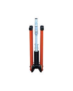 Dicke Safety Products 12" H Sign 22" Leg Black And Orange Steel Leg UniFlex™ Screwlock Roll-Up Sign Stand With Dual Torsion Spring
