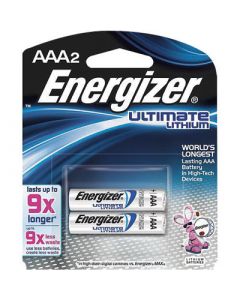 Energizer® Ultimate® e2® 1.5 Volt AAA Cylindrical Lithium Battery (2 Per Card)