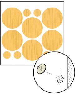 FASTCAP White 1-5/8" LOW GLOSS PVC HOLE CAPS - 6 Caps