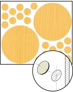FASTCAP Unfinished Cherry Veneer 3" HOLE CAPS - 1 Sheet