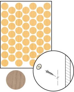 FastCap 52 Hickory 9/16" Sanded Real Wood Screw Caps