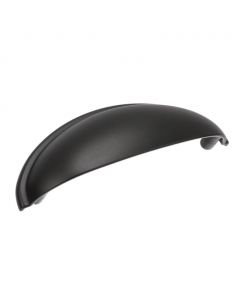 Matte Black 3" Cup Pull, Ravino by Amerock - BP22094FB