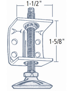 3" Furniture Glide with U-Shaped Bracket
