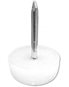 White Glide Nail On 1/2" Diameter Base (bag 100)